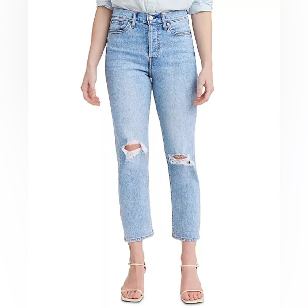 Levi’s Women's Wedgie Straight-Leg High Rise Cropped Jeans